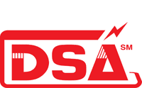 Official logo of DSA, a phone card service provider 